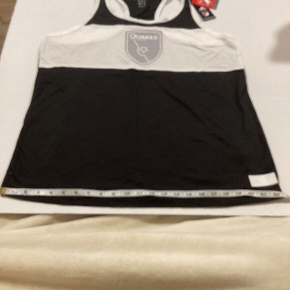 NWT Womans Adidas XL San Jose Quakes Tank Top Black And White - Picture 4 of 8